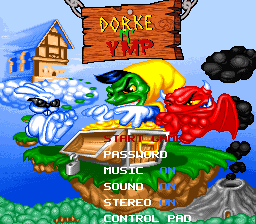 Dorke & Ymp (Homebrew) — Title screen